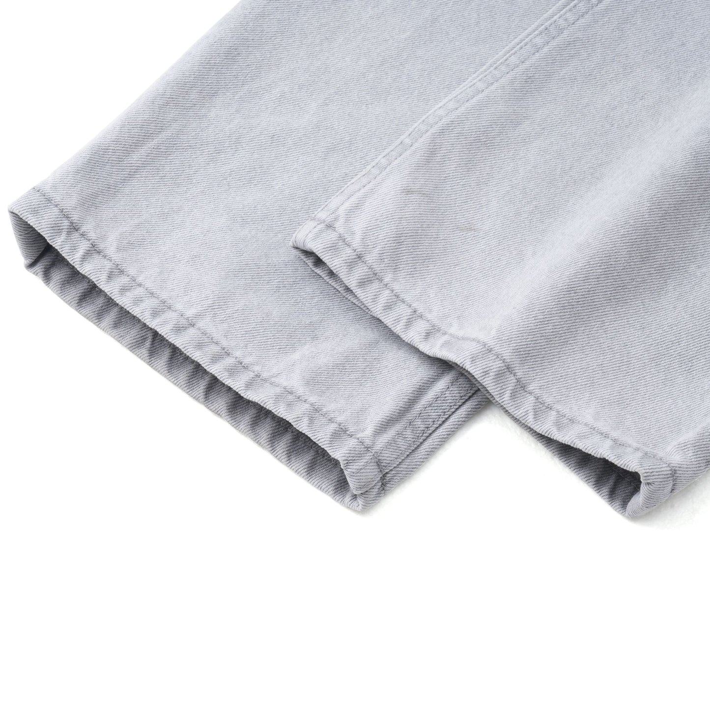 "25 years!" Classic "Green Label Waist tag" grayish-white washed straight-leg versatile jeans