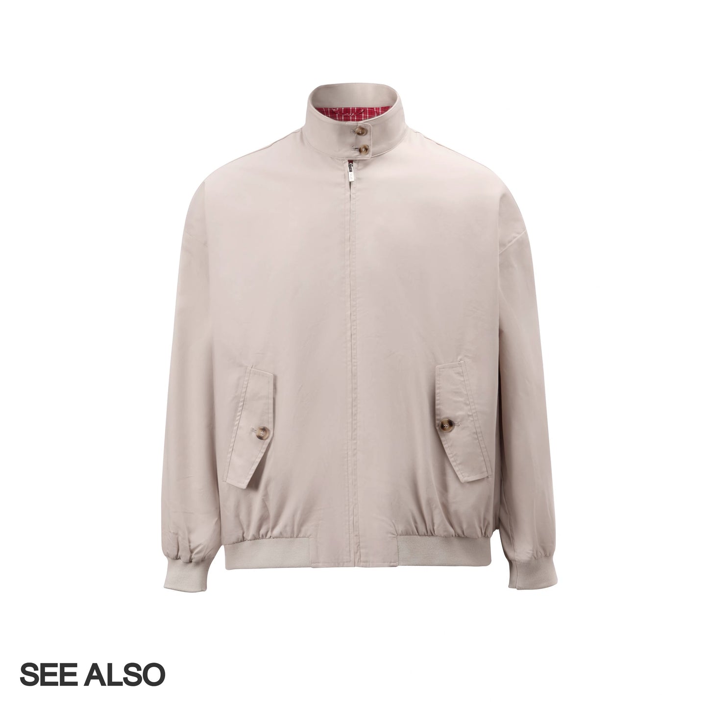 Retro checkered double-sided Harrington work jacket, mercerized cotton casual and relaxed miu style coat