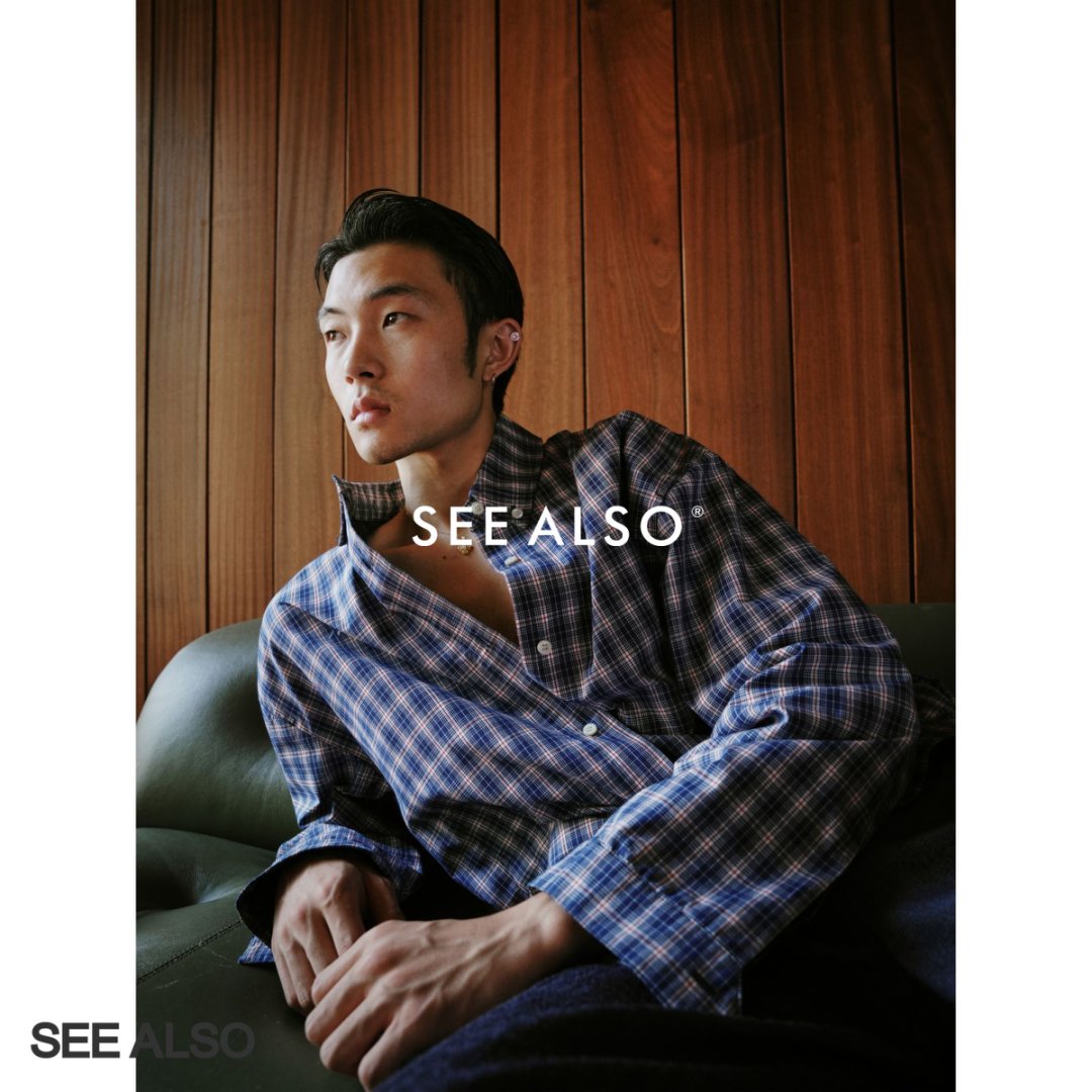 "25 Early Autumn niuniu Series" New noble style retro relaxed minimalist light checkered lapel shirt