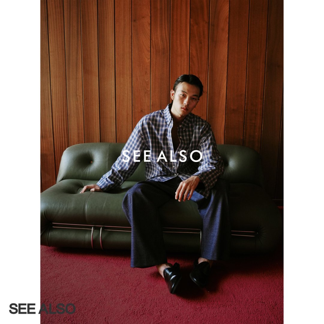 "25 Early Autumn niuniu Series" New noble style retro relaxed minimalist light checkered lapel shirt