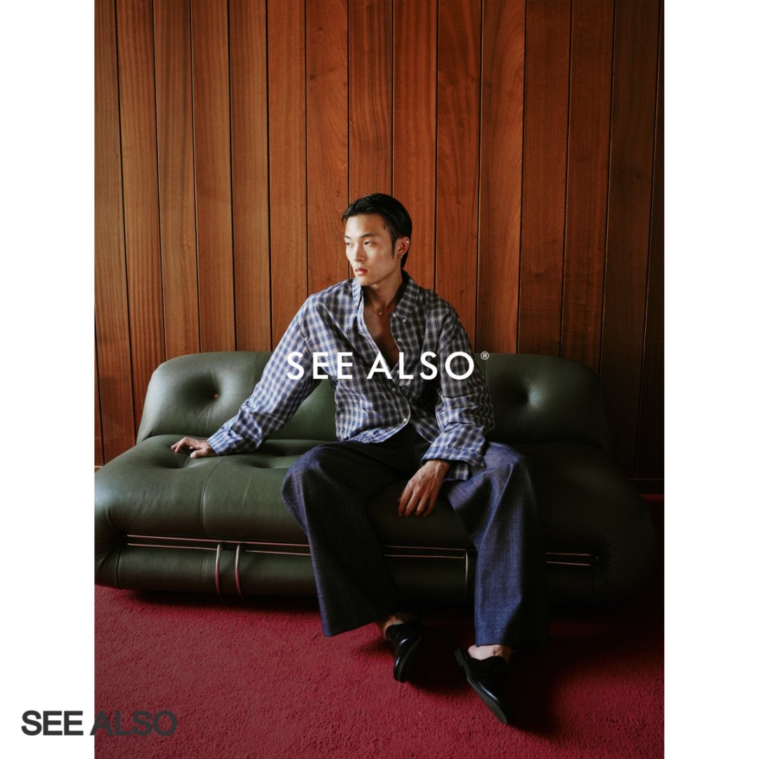 "25 Early Autumn niuniu Series" New noble style retro relaxed minimalist light checkered lapel shirt