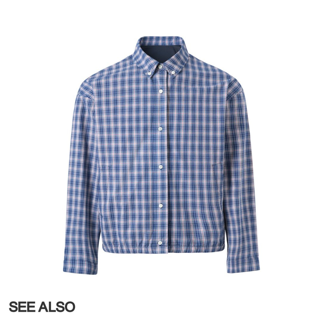 "25 Early Autumn niuniu Series" New noble style retro relaxed minimalist light checkered lapel shirt