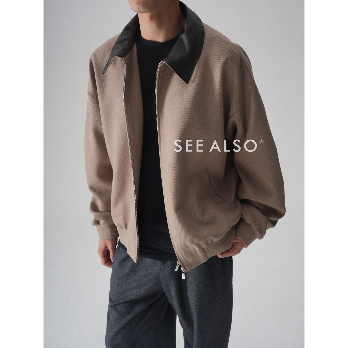 "Fashion Week Limited Edition" Ultra-fine mercerized wool, old money new rich loose leather lapel jacket