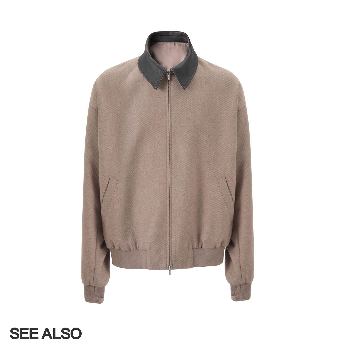 "Fashion Week Limited Edition" Ultra-fine mercerized wool, old money new rich loose leather lapel jacket