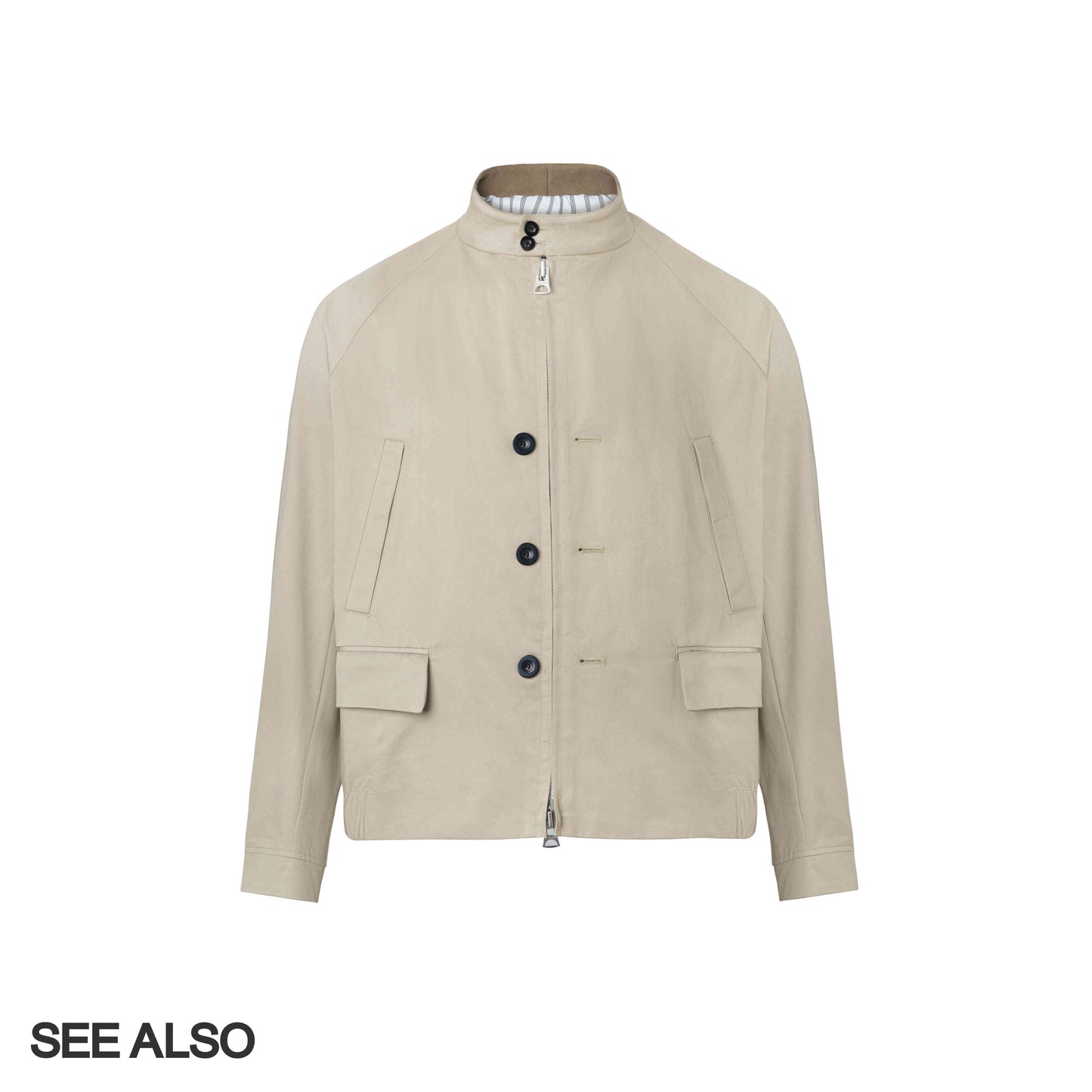 "G9 Harrington" combed mercerized cotton new luxury loose minimalist old money lapel jacket