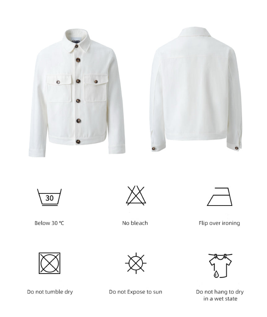 "Fashion Week Show Limited Edition" Linen old money new rich loose single-breasted workwear jacket