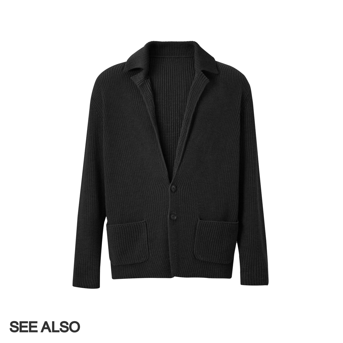 "Limited Edition for Fashion Week Shows" Green fruit collar wool single-breasted lapel cardigan Taoist robe sweater