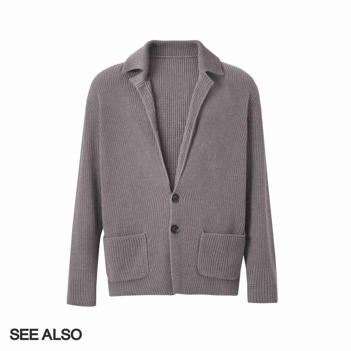 "Limited Edition for Fashion Week Shows" Green fruit collar wool single-breasted lapel cardigan Taoist robe sweater