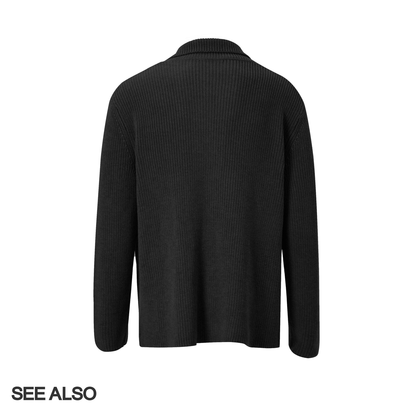 "Limited Edition for Fashion Week Shows" Green fruit collar wool single-breasted lapel cardigan Taoist robe sweater