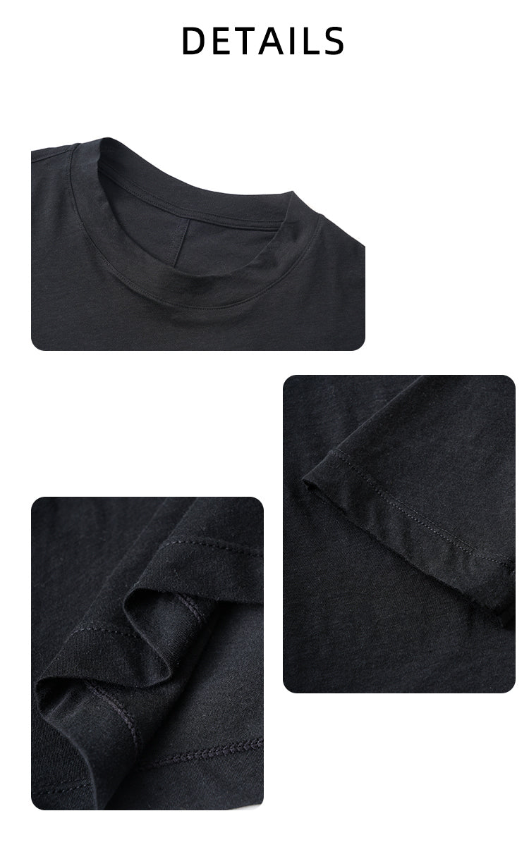 "Ultra-thin 0.01" Second-generation 95g ultra-fine spun long-staple cotton shrimp thread Basic long-sleeved mask T-shirt