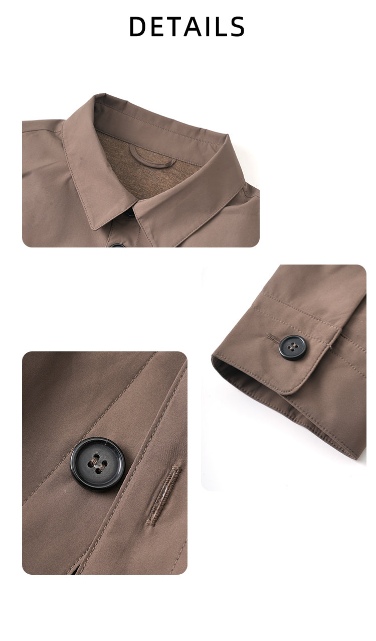 "Fashion Week Limited Edition" Double-pocket old money new rich style minimalist loose lapel work jacket