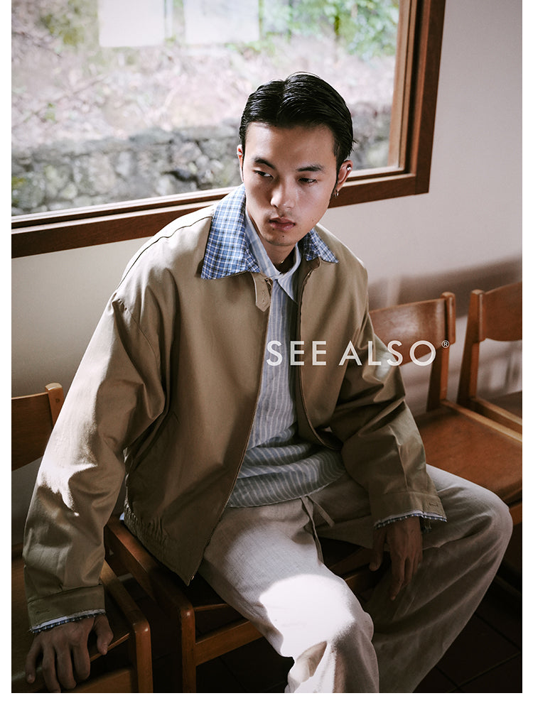 "Haute Couture miu Series" Harrington's new aristocratic lapel check shirt jacket