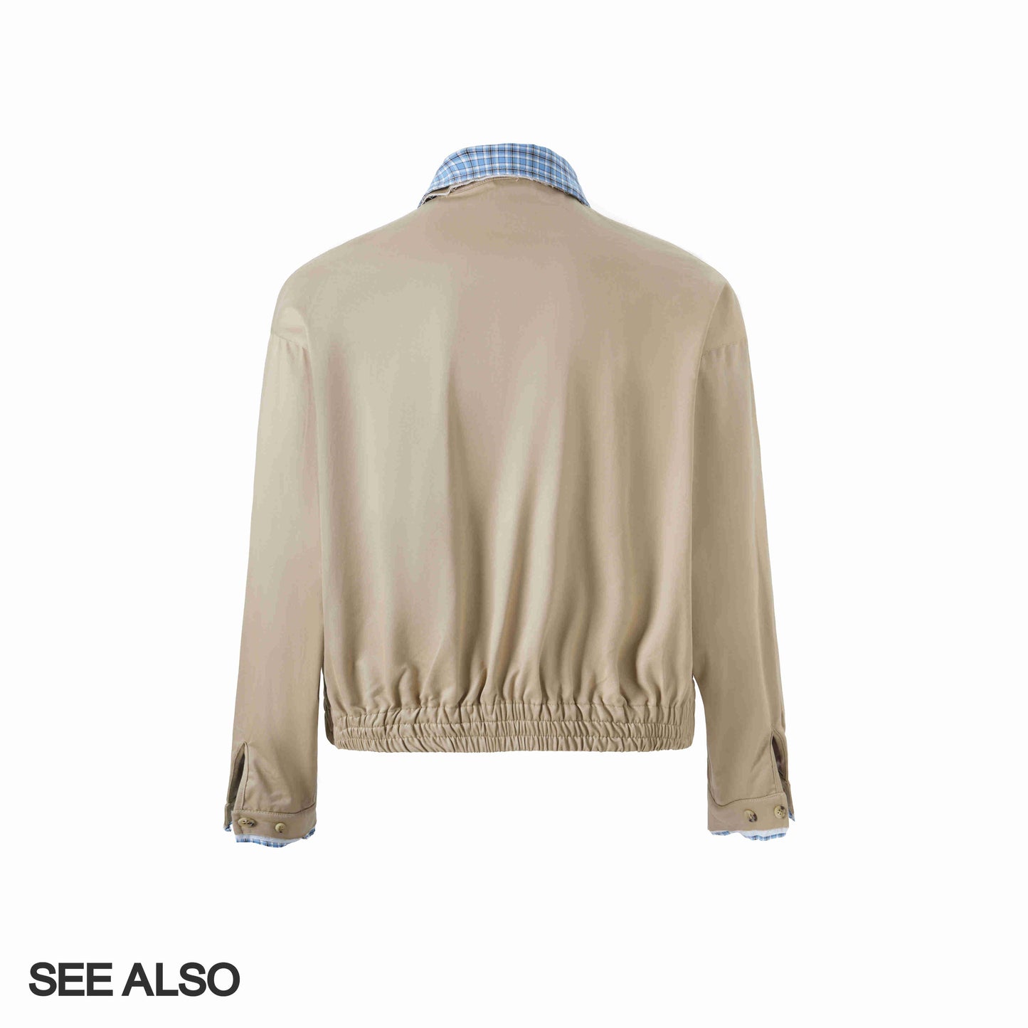 "Haute Couture miu Series" Harrington's new aristocratic lapel check shirt jacket